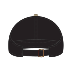 OTTO 69-382 4 Panel Ponytail Cap - Kha/Blk - Kha/Blk / 6 1/2’’ - 7 5/8’’