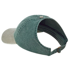 OTTO 69-382 4 Panel Ponytail Cap - Kha/Dk.Grn - Kha/Dk.Grn / 6 1/2’’ - 7 5/8’’