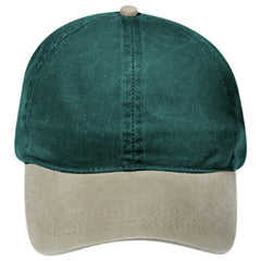 OTTO 69-382 4 Panel Ponytail Cap - Kha/Dk.Grn - Kha/Dk.Grn / 6 1/2’’ - 7 5/8’’
