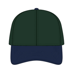 OTTO 69-382 4 Panel Ponytail Cap - Nvy/Dk.Grn - Nvy/Dk.Grn / 6 1/2’’ - 7 5/8’’