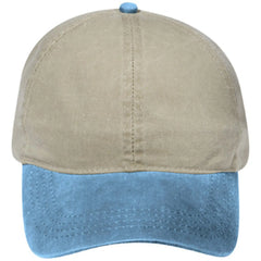 OTTO 69-382 4 Panel Ponytail Cap - Sk.Blu/Kha - Sk.Blu/Kha / 6 1/2’’ - 7 5/8’’