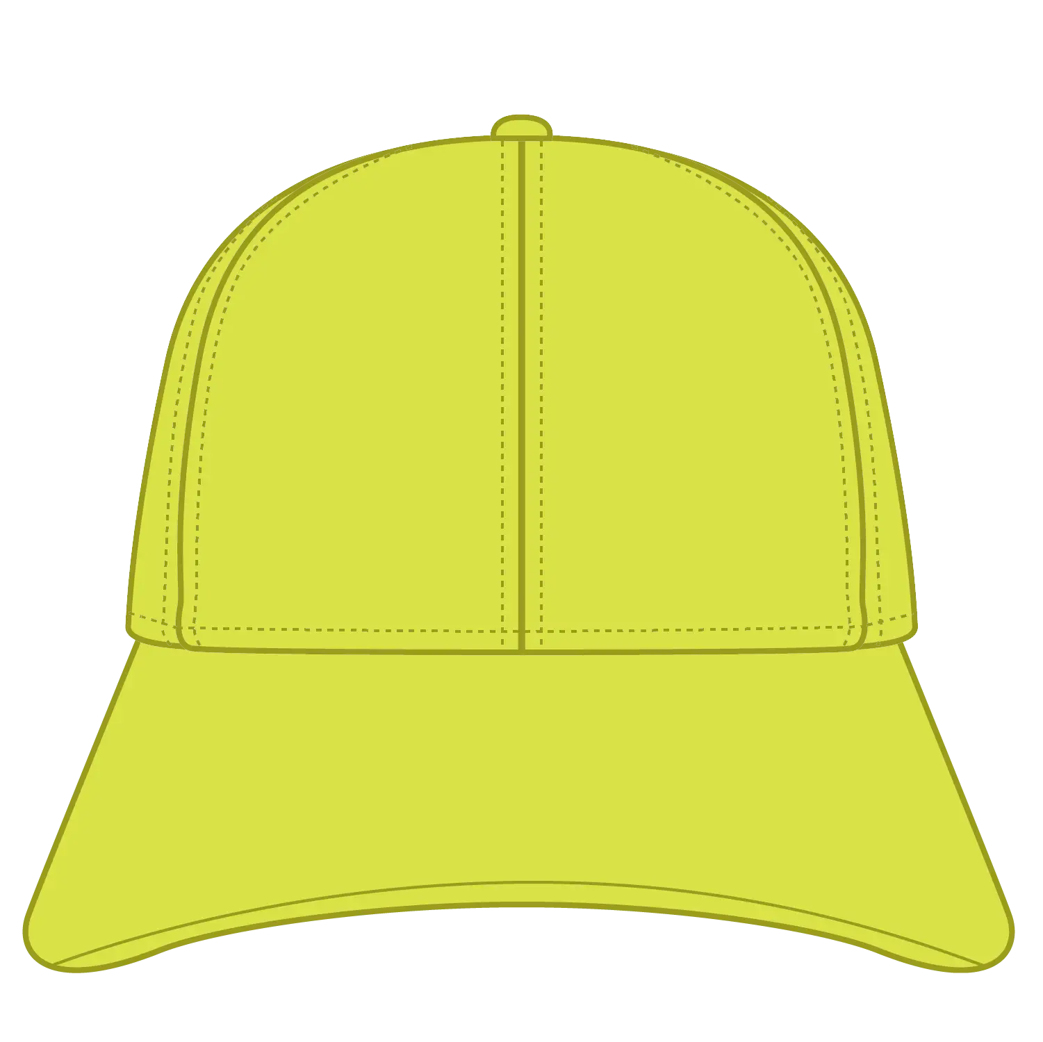 OTTO 69-600 4 Panel Ponytail Extra Large Visor Cap - N. Yellow - N. Yellow / 6 1/2’’ - 7 5/8’’