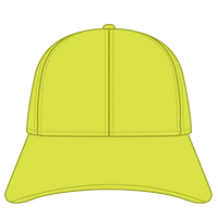 OTTO 69-600 4 Panel Ponytail Extra Large Visor Cap - N. Yellow - N. Yellow / 6 1/2’’ - 7 5/8’’