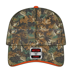 OTTO 71-602 Camouflage 6 Panel Low Profile Baseball Cap - Lt.Lod/Brn/Kly - Lt.Lod/Brn/Kly / 6 1/2’’ - 7 5/8’’