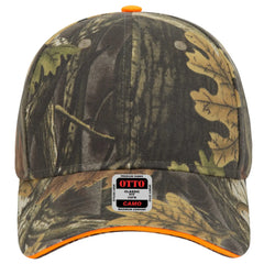 OTTO 71-841 Camouflage 6 Panel Low Profile Baseball Cap - Blk/Dk.Kha/Ch.Gry/N.Org - Blk/Dk.Kha/Ch.Gry/N.Org / 6 1/2’’