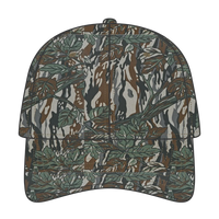 OTTO 77-379 ’OTTO Flex’ Fitted Camouflage 6 Panel Low Profile Baseball Cap - Gry/Dk.Grn - Gry/Dk.Grn / 7’’ - 7 1/4’’