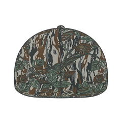 OTTO 77-379 ’OTTO Flex’ Fitted Camouflage 6 Panel Low Profile Baseball Cap - Gry/Dk.Grn - Gry/Dk.Grn / 7’’ - 7 1/4’’