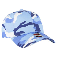 OTTO 78-353 Camouflage 6 Panel Low Profile Baseball Cap - Aqua/Lk Blu - Aqua/Lk Blu / 6 1/2’’ - 7 5/8’’