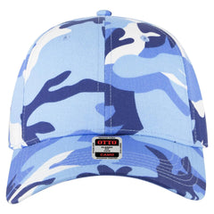 OTTO 78-353 Camouflage 6 Panel Low Profile Baseball Cap - Aqua/Lk Blu - Aqua/Lk Blu / 6 1/2’’ - 7 5/8’’