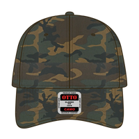 OTTO 78-353 Camouflage 6 Panel Low Profile Baseball Cap - Dk.Grn/Brn - Dk.Grn/Brn / 6 1/2’’ - 7 5/8’’