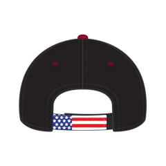 OTTO 80-1327 6 Panel Low Profile Baseball Cap - Black - Black / 6 1/2’’ - 7 5/8’’