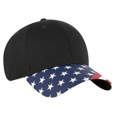 OTTO 80-1327 6 Panel Low Profile Baseball Cap - Black - Black / 6 1/2’’ - 7 5/8’’