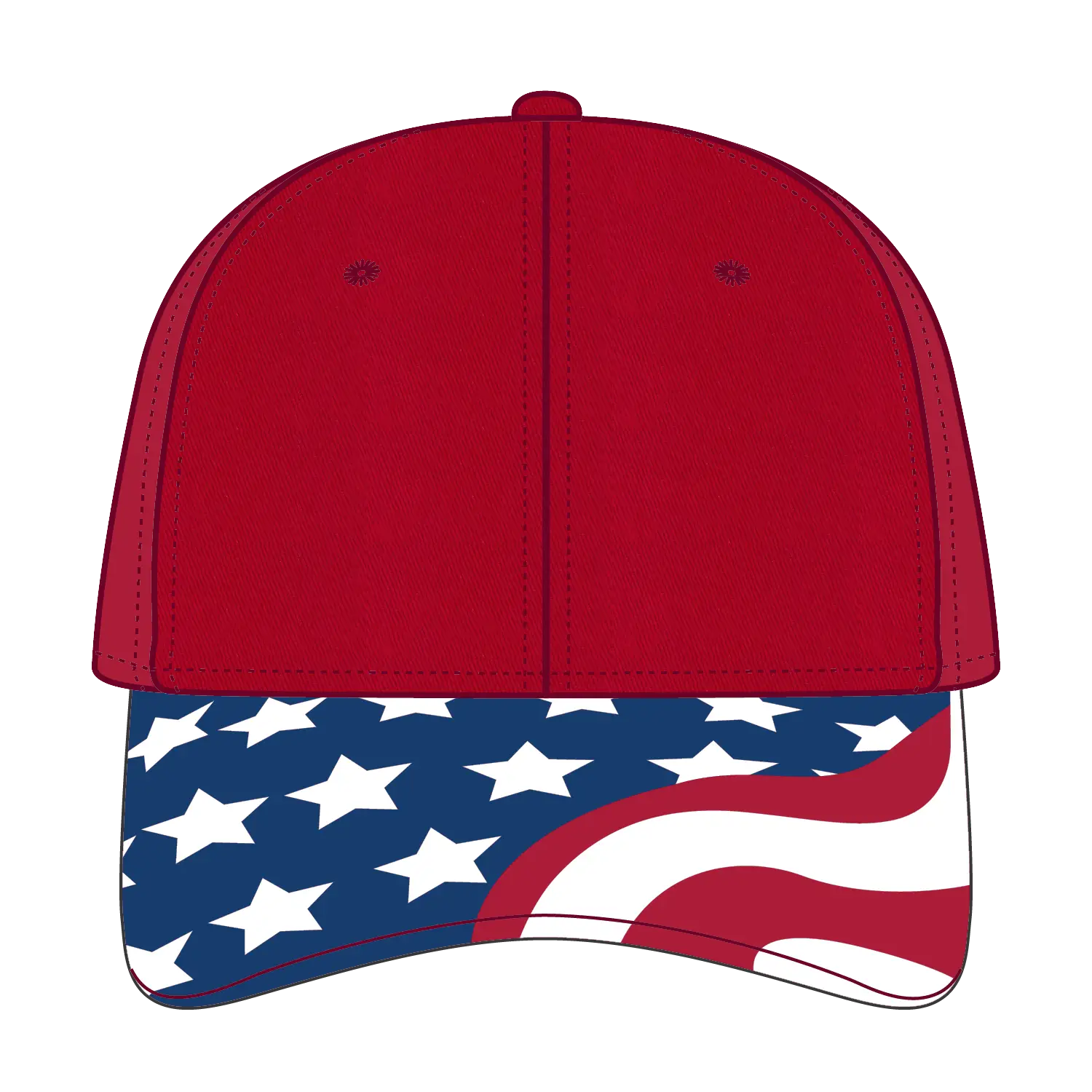 OTTO 80-1327 6 Panel Low Profile Baseball Cap - Black - Black / 6 1/2’’ - 7 5/8’’