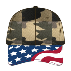 OTTO 80-1327 6 Panel Low Profile Baseball Cap - Camo 010 - Camo 010 / 6 1/2’’ - 7 5/8’’