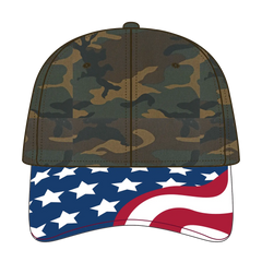OTTO 80-1327 6 Panel Low Profile Baseball Cap - Dk.Grn/Brn - Dk.Grn/Brn / 6 1/2’’ - 7 5/8’’