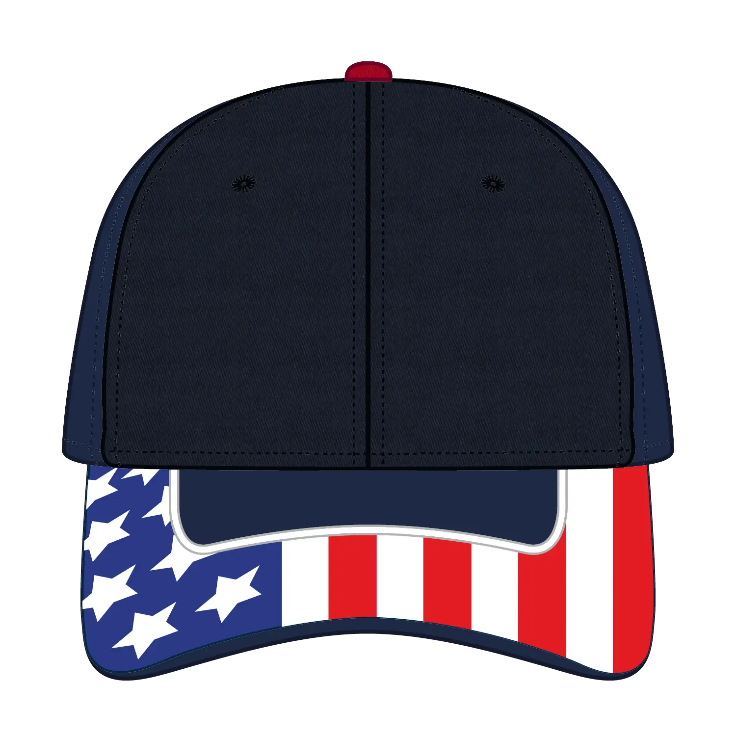 OTTO 80-1327 6 Panel Low Profile Baseball Cap - Navy - Navy / 6 1/2’’ - 7 5/8’’