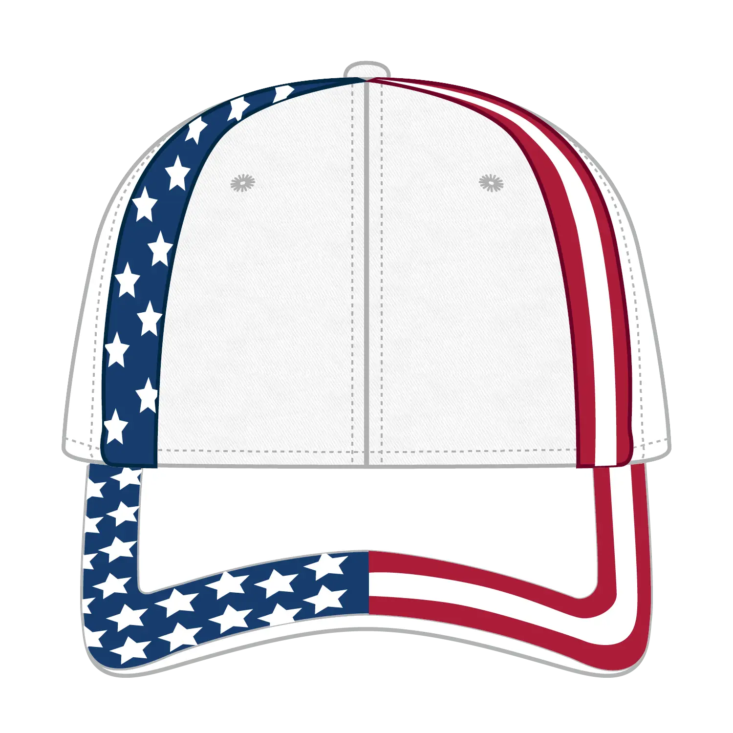 OTTO 80-1327 6 Panel Low Profile Baseball Cap - White - White / 6 1/2’’ - 7 5/8’’