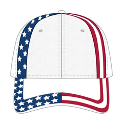 OTTO 80-1327 6 Panel Low Profile Baseball Cap - White - White / 6 1/2’’ - 7 5/8’’