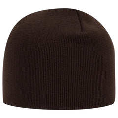 OTTO 82-1010 8’’ Classic Knit Beanie - Dk. Brown - Dk. Brown / 7 3/8’’ - 7 5/8’’