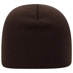 OTTO 82-1010 8’’ Classic Knit Beanie - Dk. Brown - Dk. Brown / 7 3/8’’ - 7 5/8’’