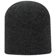 OTTO 82-1173 9 1/2’’ Premium Rib Knit Beanie - Blk/Ch.Gry - Blk/Ch.Gry / 6 1/2’’ - 7 5/8’’