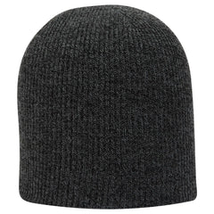 OTTO 82-1173 9 1/2’’ Premium Rib Knit Beanie - Blk/Ch.Gry - Blk/Ch.Gry / 6 1/2’’ - 7 5/8’’
