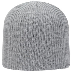 OTTO 82-1173 9 1/2’’ Premium Rib Knit Beanie - Heath. Gray - Heath. Gray / 6 1/2’’ - 7 5/8’’