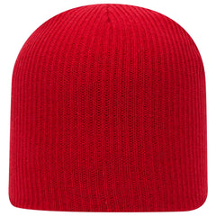 OTTO 82-1173 9 1/2’’ Premium Rib Knit Beanie - Red - Red / 6 1/2’’ - 7 5/8’’