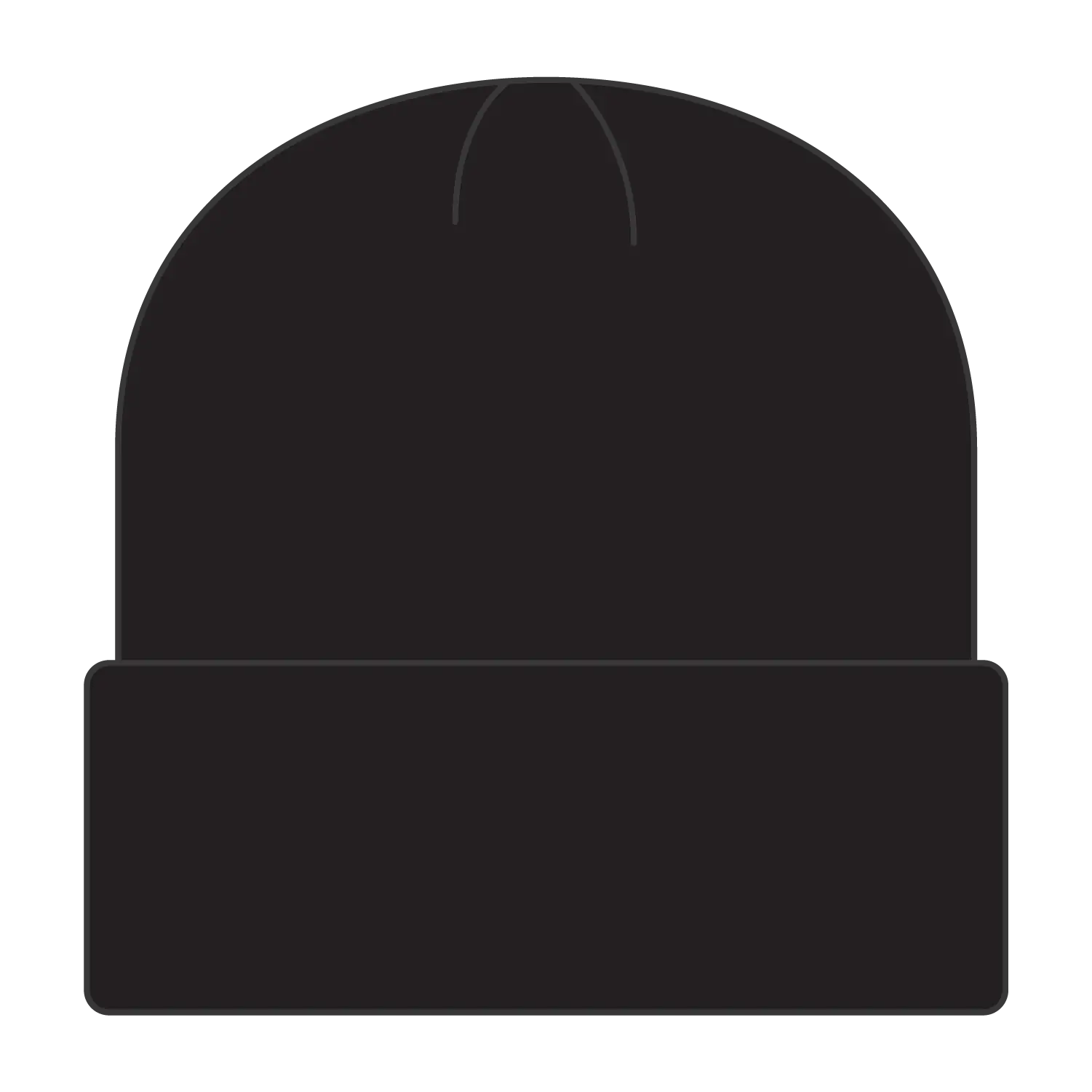 OTTO 82-1238 12’’ Classic Knit Beanie W/ Rib Knit Cuff - Black - Black / 6 1/2’’ - 7 5/8’’