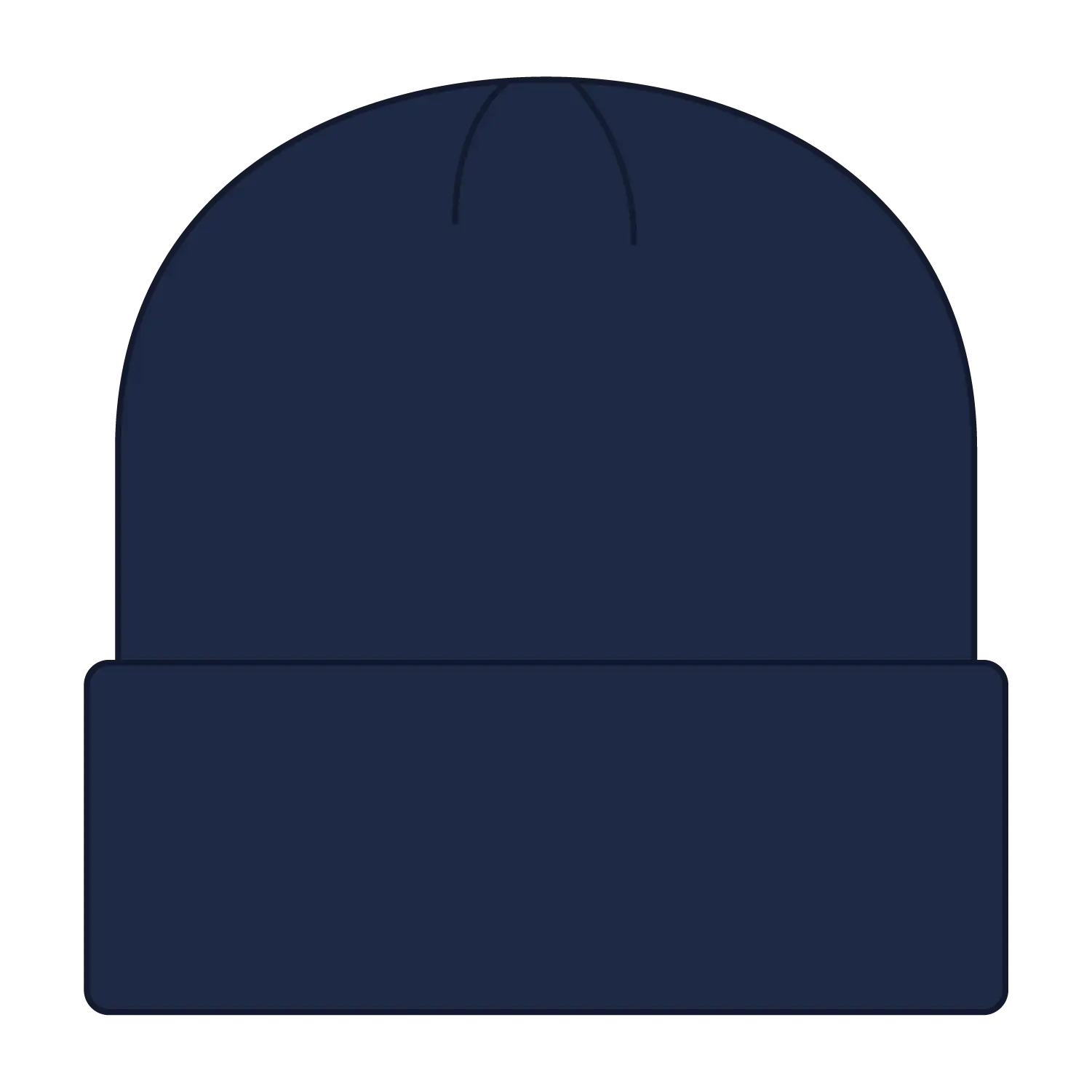 OTTO 82-1238 12’’ Classic Knit Beanie W/ Rib Knit Cuff - Navy - Navy / 6 1/2’’ - 7 5/8’’