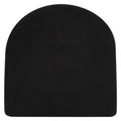OTTO 82-1317 9’’ Classic Knit Beanie W/ Inside Fleece Lining - Black - Black / 6 1/2’’ - 7 5/8’’