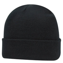 OTTO 82-404 12’’ Classic Knit Beanie W/ Cuff - Black - Black / 6 1/2’’ - 7 5/8’’