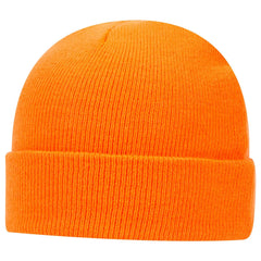 OTTO 82-404 12’’ Classic Knit Beanie W/ Cuff - N. Orange - N. Orange / 6 1/2’’ - 7 5/8’’