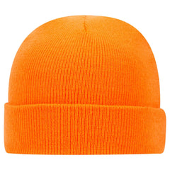 OTTO 82-404 12’’ Classic Knit Beanie W/ Cuff - N. Orange - N. Orange / 6 1/2’’ - 7 5/8’’