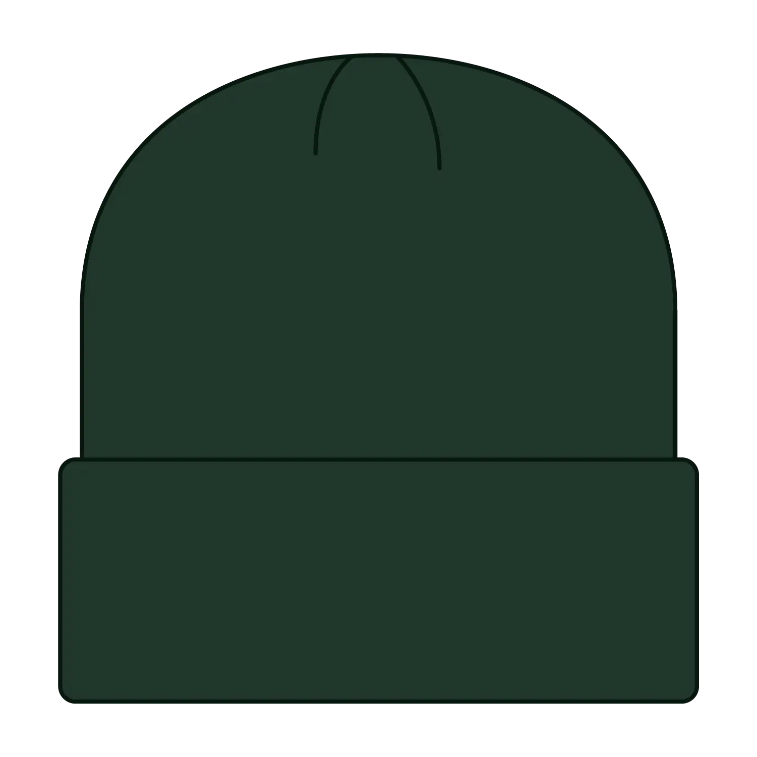 OTTO 82-480 12’’ Classic Knit Beanie W/ Cuff - Dk. Green - Dk. Green / 6 1/2’’ - 7 5/8’’