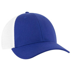 OTTO 83-1 ’OTTO Comfy Fit’ 6 Panel Low Profile Mesh Back Trucker Cap - Ryl/Wht - Ryl/Wht / 7 3/8’’ - 7 5/8’’