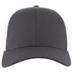 OTTO 83-1 ’OTTO Comfy Fit’ 6 Panel Low Profile Mesh Back Trucker Cap - Ch.Gry/Wht - Ch.Gry/Wht / 7 3/8’’ - 7 5/8’’