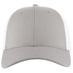 OTTO 83-1 ’OTTO Comfy Fit’ 6 Panel Low Profile Mesh Back Trucker Cap - Gry/Wht - Gry/Wht / 7 3/8’’ - 7 5/8’’