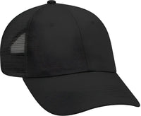 OTTO 83-1101 6 Panel Low Profile Mesh Back Trucker Cap - Black - Black / One Size Fits Most
