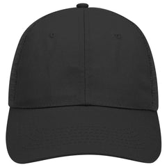 OTTO 83-1101 6 Panel Low Profile Mesh Back Trucker Cap - Black - Black / 6 1/2’’ - 7 5/8’’
