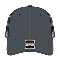 OTTO 83-1239 6 Panel Low Profile Mesh Back Trucker Cap - Ch.Gry/Ch.Gry/Blk - Ch.Gry/Ch.Gry/Blk / 6 1/2’’ - 7 5/8’’