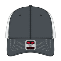 OTTO 83-1239 6 Panel Low Profile Mesh Back Trucker Cap - Ch.Gry/Ch.Gry/Wht - Ch.Gry/Ch.Gry/Wht / 6 1/2’’ - 7 5/8’’