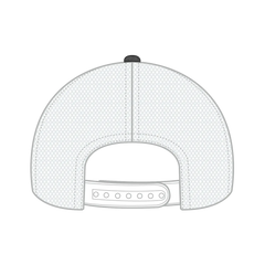 OTTO 83-1239 6 Panel Low Profile Mesh Back Trucker Cap - Blk/Wht - Blk/Wht / 6 1/2’’ - 7 5/8’’