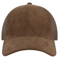 OTTO 83-1239 6 Panel Low Profile Mesh Back Trucker Cap - Brown - Brown / 6 1/2’’ - 7 5/8’’
