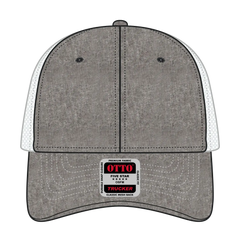 OTTO 83-1239 6 Panel Low Profile Mesh Back Trucker Cap - Ch.Gry/Wht - Ch.Gry/Wht / 6 1/2’’ - 7 5/8’’