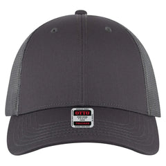 OTTO 83-1239 6 Panel Low Profile Mesh Back Trucker Cap - Char. Gray - Char. Gray / 6 1/2’’ - 7 5/8’’