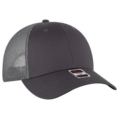 OTTO 83-1239 6 Panel Low Profile Mesh Back Trucker Cap - Char. Gray - Char. Gray / 6 1/2’’ - 7 5/8’’