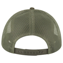 OTTO 83-1239 6 Panel Low Profile Mesh Back Trucker Cap - Dk Ol Grn - Dk Ol Grn / 6 1/2’’ - 7 5/8’’