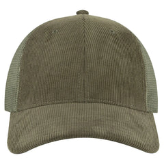 OTTO 83-1239 6 Panel Low Profile Mesh Back Trucker Cap - Dk Ol Grn - Dk Ol Grn / 6 1/2’’ - 7 5/8’’