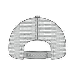 OTTO 83-1239 6 Panel Low Profile Mesh Back Trucker Cap - Gray - Gray / 6 1/2’’ - 7 5/8’’